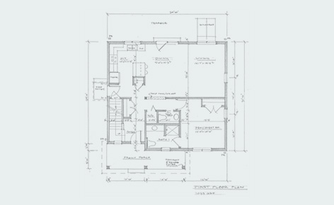 Craftsman Single Family 1st Floor Plan